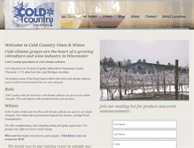 Tablet Screenshot of coldcountrywines.com